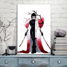 Charger l&#39;image dans la galerie, Tableau japonais Guerrière Ninja - Kimono Japonais
