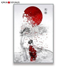 Charger l&#39;image dans la galerie, Tableau Japonais La Geisha et le cerisier - Kimono Japonais
