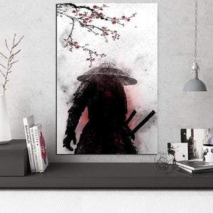 Tableau japonais Samouraï dans la brume - Kimono Japonais