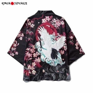 Veste Kimono Awashima Kimono Cardigan Haori mixte Kimonojaponais L 