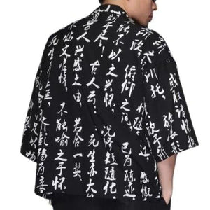 Veste Kimono Caractères Kimono Cardigan Haori mixte Kimonojaponais 