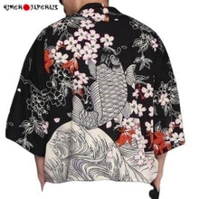 Charger l&#39;image dans la galerie, Veste Kimono - Carpe du Japon Kimono Cardigan Haori mixte Kimonojaponais 

