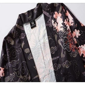 Veste Kimono Dragon au jardin Kimono Cardigan Haori mixte Kimonojaponais 