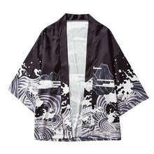 Charger l&#39;image dans la galerie, Veste Kimono Dragon des mers Kimono Cardigan Haori mixte Kimonojaponais 
