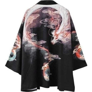 Veste Kimono ´Dragon du lac´ Kimono Cardigan Haori mixte Kimonojaponais 