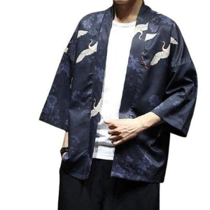 Veste Kimono Envol de grues Kimono Cardigan Haori mixte Kimonojaponais 