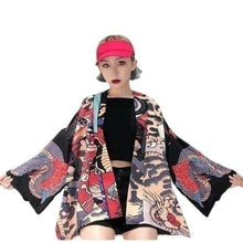 Charger l&#39;image dans la galerie, Veste Kimono Femme Akemi Kimono Cardigan Haori mixte Kimonojaponais 
