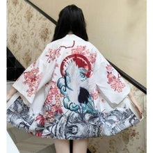 Charger l&#39;image dans la galerie, Veste Kimono Femme Akina Kimono Cardigan Haori mixte Kimonojaponais 
