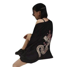 Charger l&#39;image dans la galerie, Veste Kimono Femme Doragon Kimono Cardigan Haori mixte Kimonojaponais 

