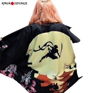 veste Kimono Femme Flying Samourai Kimono Cardigan Haori mixte Kimono Japonais 