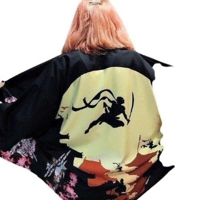 veste Kimono Femme Flying Samourai Kimono Cardigan Haori mixte Kimono Japonais 