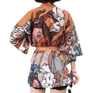 Veste Kimono Femme Gaku Kimono Cardigan Haori mixte Kimonojaponais 