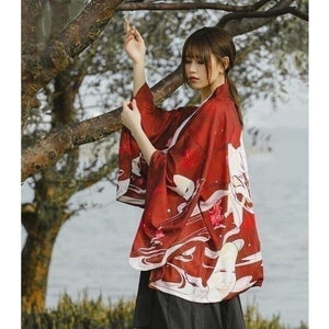 Veste Kimono Femme Kabuki Kimono Cardigan Haori mixte Kimonomania 