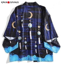 Charger l&#39;image dans la galerie, Veste Kimono Femme Nuit fantastique Kimono Cardigan Haori mixte Kimonomania M/L 
