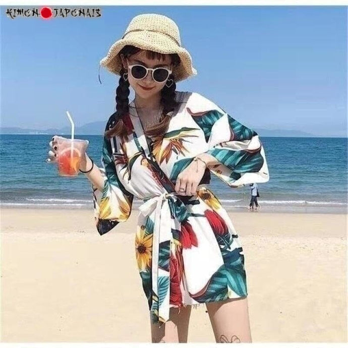 Veste Kimono Femme Playa Kimono Cardigan Haori mixte Kimonojaponais Unique 