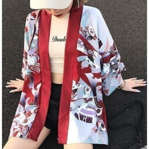 Veste Kimono Femme Tanaka Kimono Cardigan Haori mixte Kimonojaponais 