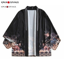 Charger l&#39;image dans la galerie, veste Kimono Femme Village Kimono Cardigan Haori mixte Kimonomania 
