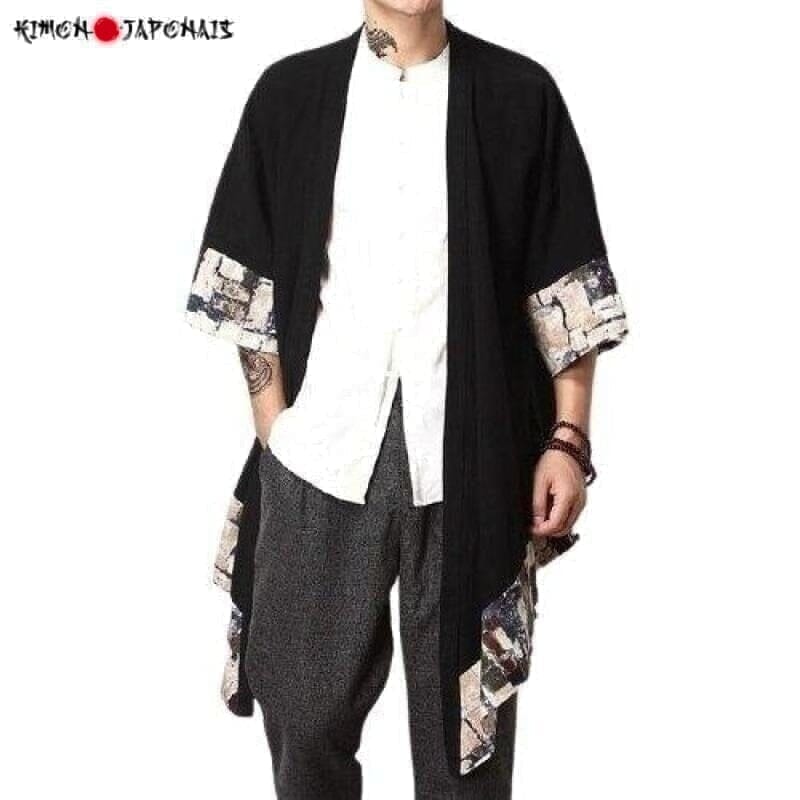 Veste Kimono Homme OKA Kimonos Cardigan Street Mixte Kimono Japonais XL 