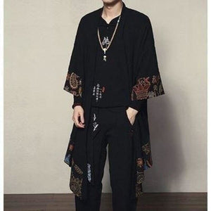 Veste Kimono Homme Samouraï moderne Kimonos Cardigan Street Mixte Kimonojaponais 
