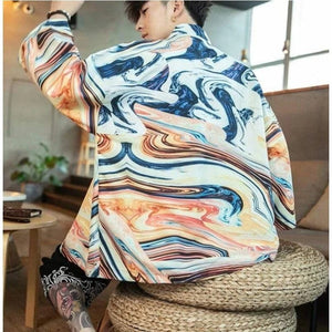 Veste Kimono Japonaise Solaire - Kimono Japonais