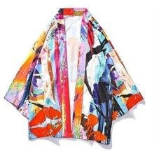 Charger l&#39;image dans la galerie, Veste Kimono Peinture d´Asie Kimono Cardigan Haori mixte Kimonojaponais 
