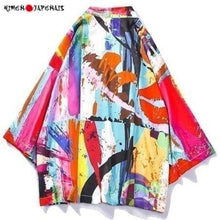 Charger l&#39;image dans la galerie, Veste Kimono Peinture d´Asie Kimono Cardigan Haori mixte Kimonojaponais 
