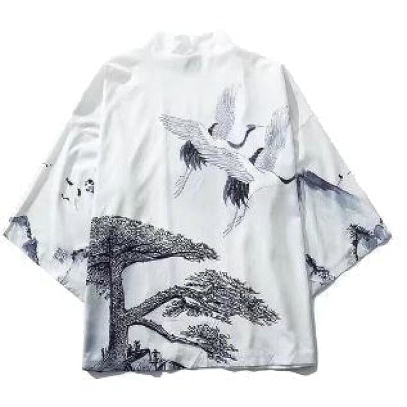 Veste Kimono Shizen avec motifs japonais, parfaite pour une touche traditionnelle et élégante.