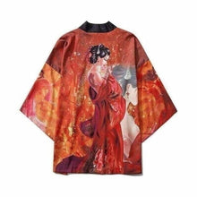Charger l&#39;image dans la galerie, Veste Kimono Smoking Geisha Kimono Cardigan Haori mixte Kimonojaponais 
