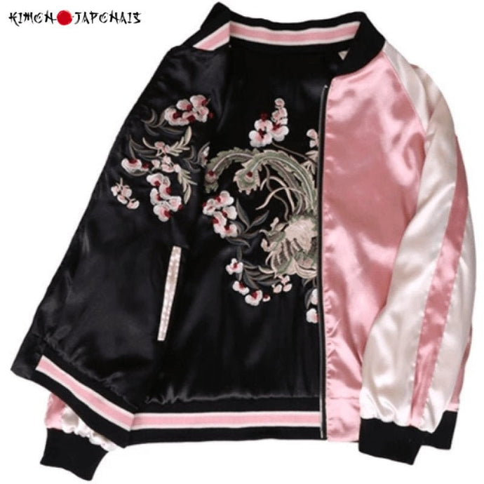 VESTE SUKAJAN KITSUNE REVERSIBLE - Kimono Japonais