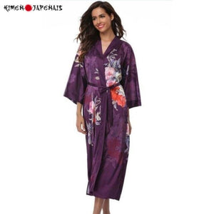 Witbuy Sleep Tops Print Night Wear Robe Gown For Women Casual Kimono Intimate Sleepwear Coat Sexy Bathrobe One Size 2020 New Hot - Kimono Japonais
