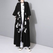 Charger l&#39;image dans la galerie, Yukata Couture Yukata Femme Kimono Japonais noir 
