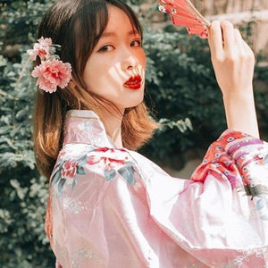 Yukata Femme Cerisiers - Kimono Japonais