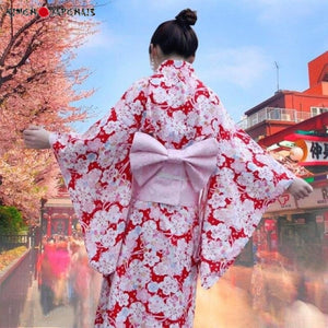 Yukata Femme Fleurs Sakura - Kimono Japonais