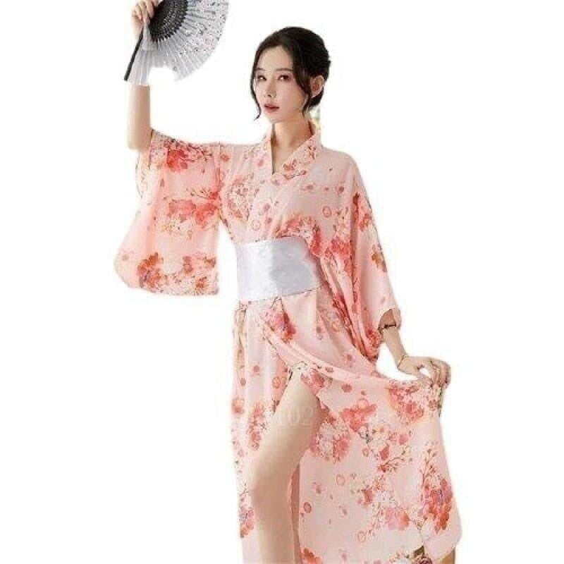 Yukata Fleur du Japon Kimono sexy Kimonojaponais 