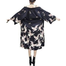 Charger l&#39;image dans la galerie, Yukata Grues du Japon Yukata Femme Kimonojaponais 
