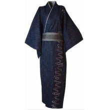 Charger l&#39;image dans la galerie, Yukata Japonais Homme Chiaki Kimono Homme Kimonojaponais Bleu nuit M 
