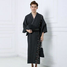 Charger l&#39;image dans la galerie, Yukata Japonais Homme Miko Kimono Homme Kimonojaponais Noir M 
