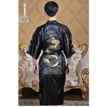 Charger l&#39;image dans la galerie, Yukata Japonais Homme Tao Pyjama Jinbei Homme Kimonojaponais Noir M 
