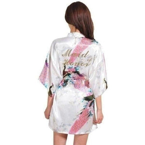 Yukata WAKA Yukata Femme Kimonojaponais Blanc XL 