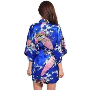 Yukata WAKA Yukata Femme Kimonojaponais Bleu bijoux XL 