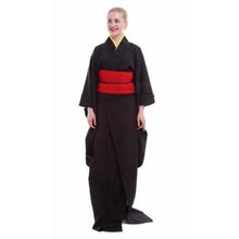 Charger l'image dans la galerie, Kimono Traditionnel Samourai 'red obi' Kimono Femme Kimonojaponais
