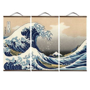 posters and prints Painting wall art Japanese style Ukiyo e Kanagawa Surf Canvas art Painting wall pictures For Living Room - Kimono Japonais