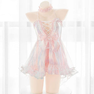 Robe Kawaii Sexy Babydoll Holographique Kimono Sexy