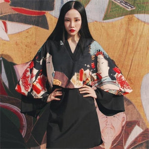Robe Kimono Kabuki - Kimono Japonais