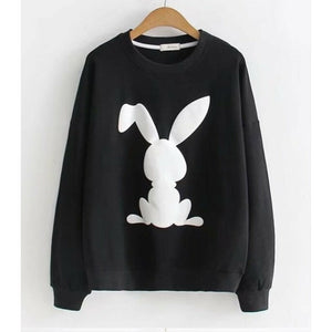 Sweat-Shirt Kawaii Lapin Blanc Harajuku Pull Hoodies Mangas