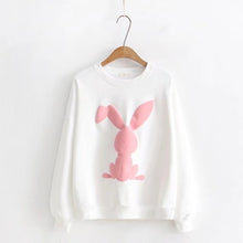 Charger l&#39;image dans la galerie, Sweat-Shirt Kawaii Lapin Blanc Harajuku Pull Hoodies Mangas
