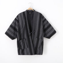 Charger l&#39;image dans la galerie, Vintage Men Solid Kimono Haori Coat Winter Thick Cotton-Padded Kimonos Robe Jacket Japan Samurai
