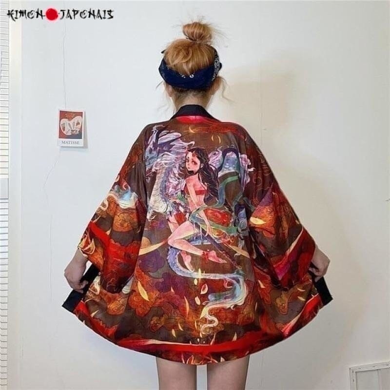 Veste Kimono Femme Aiko Kimono Cardigan Haori mixte Kimonojaponais 