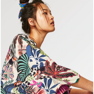 Veste Kimono Femme Fleurs Tropicales Kimonos Cardigan Street Mixte