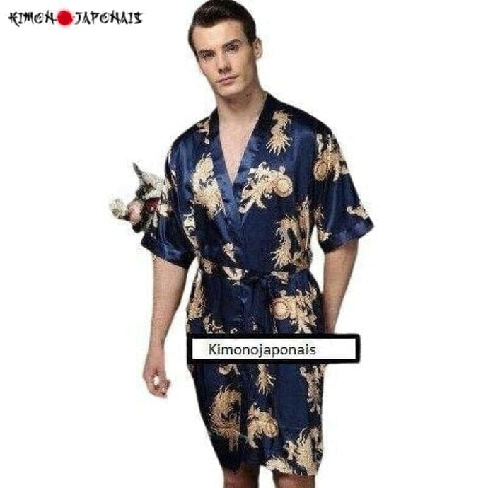 Yukata Japonais Homme Kana Pyjama Jinbei Homme Kimonojaponais 